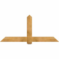 72"W x 33"H x 04"D x 6"F, 11/12 Pitch, Eugene Rough Sawn Timber Gable Bracket, Western Red Cedar