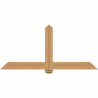 72"W x 33"H x 3 1/2"D x 5 1/2"F, 11/12 Pitch, Eugene Smooth Timber Gable Bracket, Western Red Cedar