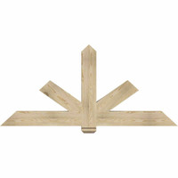72"W x 33"H x 04"D x 6"F, 11/12 Pitch, Kennewick Rough Sawn Timber Gable Bracket, Douglas Fir