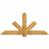 72"W x 33"H x 04"D x 6"F, 11/12 Pitch, Kennewick Rough Sawn Timber Gable Bracket, Western Red Cedar