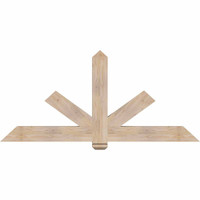 72"W x 33"H x 3 1/2"D x 5 1/2"F, 11/12 Pitch, Kennewick Smooth Timber Gable Bracket, Douglas Fir