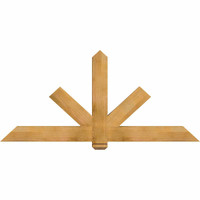 72"W x 33"H x 3 1/2"D x 5 1/2"F, 11/12 Pitch, Kennewick Smooth Timber Gable Bracket, Western Red Cedar