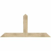 72"W x 33"H x 04"D x 6"F, 11/12 Pitch, Portland Rough Sawn Timber Gable Bracket, Douglas Fir