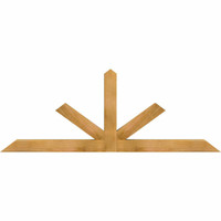 72"W x 27"H x 04"D x 4"F, 09/12 Pitch, Saratoga Rough Sawn Timber Gable Bracket, Western Red Cedar