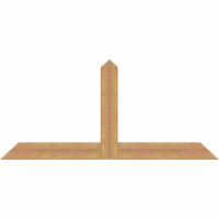 72"W x 33"H x 3 1/2"D x 5 1/2"F, 11/12 Pitch, Portland Smooth Timber Gable Bracket, Western Red Cedar