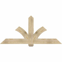 72"W x 33"H x 04"D x 6"F, 11/12 Pitch, Redmond Rough Sawn Timber Gable Bracket, Douglas Fir