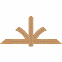 72"W x 33"H x 3 1/2"D x 5 1/2"F, 11/12 Pitch, Redmond Smooth Timber Gable Bracket, Western Red Cedar