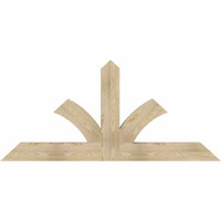 72"W x 33"H x 04"D x 6"F, 11/12 Pitch, Richland Rough Sawn Timber Gable Bracket, Douglas Fir