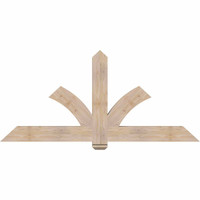 72"W x 33"H x 3 1/2"D x 5 1/2"F, 11/12 Pitch, Redmond Smooth Timber Gable Bracket, Douglas Fir