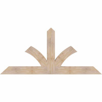 72"W x 33"H x 3 1/2"D x 5 1/2"F, 11/12 Pitch, Richland Smooth Timber Gable Bracket, Douglas Fir