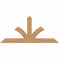 72"W x 33"H x 3 1/2"D x 5 1/2"F, 11/12 Pitch, Richland Smooth Timber Gable Bracket, Western Red Cedar