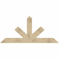 72"W x 33"H x 04"D x 6"F, 11/12 Pitch, Saratoga Rough Sawn Timber Gable Bracket, Douglas Fir