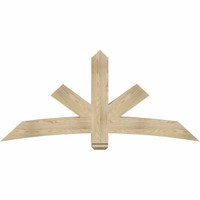 72"W x 33"H x 06"D x 6"F, 11/12 Pitch, Alberta Rough Sawn Timber Gable Bracket, Douglas Fir
