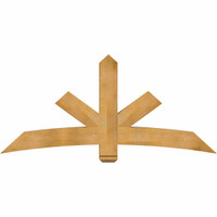 72"W x 33"H x 06"D x 6"F, 11/12 Pitch, Alberta Rough Sawn Timber Gable Bracket, Western Red Cedar