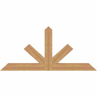 72"W x 33"H x 3 1/2"D x 5 1/2"F, 11/12 Pitch, Saratoga Smooth Timber Gable Bracket, Western Red Cedar