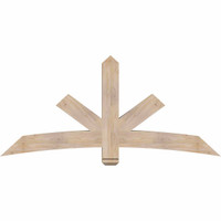 72"W x 33"H x 5 1/2"D x 5 1/2"F, 11/12 Pitch, Alberta Smooth Timber Gable Bracket, Douglas Fir