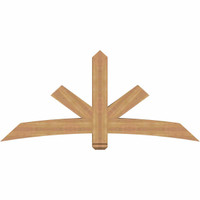 72"W x 33"H x 5 1/2"D x 5 1/2"F, 11/12 Pitch, Alberta Smooth Timber Gable Bracket, Western Red Cedar