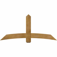 72"W x 33"H x 06"D x 6"F, 11/12 Pitch, Bellingham Rough Sawn Timber Gable Bracket, Western Red Cedar