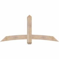 72"W x 33"H x 5 1/2"D x 5 1/2"F, 11/12 Pitch, Bellingham Smooth Timber Gable Bracket, Douglas Fir