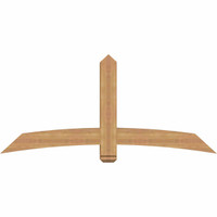 72"W x 33"H x 5 1/2"D x 5 1/2"F, 11/12 Pitch, Bellingham Smooth Timber Gable Bracket, Western Red Cedar