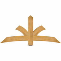 72"W x 33"H x 06"D x 6"F, 11/12 Pitch, Davenport Rough Sawn Timber Gable Bracket, Western Red Cedar