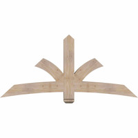 72"W x 33"H x 5 1/2"D x 5 1/2"F, 11/12 Pitch, Davenport Smooth Timber Gable Bracket, Douglas Fir