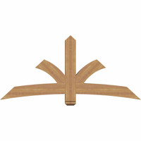 72"W x 33"H x 5 1/2"D x 5 1/2"F, 11/12 Pitch, Davenport Smooth Timber Gable Bracket, Western Red Cedar