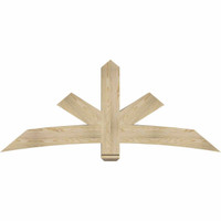 72"W x 30"H x 06"D x 6"F, 10/12 Pitch, Alberta Rough Sawn Timber Gable Bracket, Douglas Fir