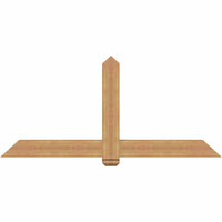 72"W x 33"H x 5 1/2"D x 5 1/2"F, 11/12 Pitch, Eugene Smooth Timber Gable Bracket, Western Red Cedar