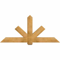 72"W x 33"H x 06"D x 6"F, 11/12 Pitch, Kennewick Rough Sawn Timber Gable Bracket, Western Red Cedar