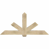 72"W x 33"H x 06"D x 6"F, 11/12 Pitch, Kennewick Rough Sawn Timber Gable Bracket, Douglas Fir