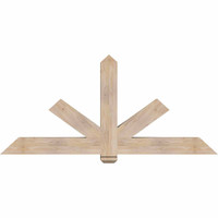 72"W x 33"H x 5 1/2"D x 5 1/2"F, 11/12 Pitch, Kennewick Smooth Timber Gable Bracket, Douglas Fir