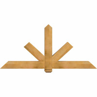 72"W x 33"H x 5 1/2"D x 5 1/2"F, 11/12 Pitch, Kennewick Smooth Timber Gable Bracket, Western Red Cedar