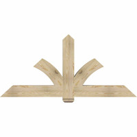 72"W x 33"H x 06"D x 6"F, 11/12 Pitch, Redmond Rough Sawn Timber Gable Bracket, Douglas Fir