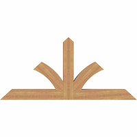 72"W x 33"H x 5 1/2"D x 5 1/2"F, 11/12 Pitch, Richland Smooth Timber Gable Bracket, Western Red Cedar