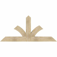 72"W x 33"H x 06"D x 6"F, 11/12 Pitch, Richland Rough Sawn Timber Gable Bracket, Douglas Fir
