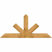 72"W x 33"H x 06"D x 6"F, 11/12 Pitch, Saratoga Rough Sawn Timber Gable Bracket, Western Red Cedar