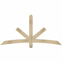 72"W x 36"H x 04"D x 4"F, 12/12 Pitch, Alberta Rough Sawn Timber Gable Bracket, Douglas Fir