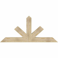 72"W x 33"H x 06"D x 6"F, 11/12 Pitch, Saratoga Rough Sawn Timber Gable Bracket, Douglas Fir