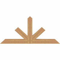 72"W x 33"H x 5 1/2"D x 5 1/2"F, 11/12 Pitch, Saratoga Smooth Timber Gable Bracket, Western Red Cedar