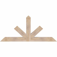 72"W x 33"H x 5 1/2"D x 5 1/2"F, 11/12 Pitch, Saratoga Smooth Timber Gable Bracket, Douglas Fir