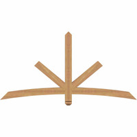 72"W x 36"H x 3 1/2"D x 3 1/2"F, 12/12 Pitch, Alberta Smooth Timber Gable Bracket, Western Red Cedar