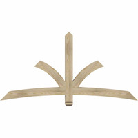 72"W x 36"H x 04"D x 4"F, 12/12 Pitch, Davenport Rough Sawn Timber Gable Bracket, Douglas Fir