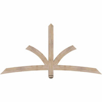 72"W x 36"H x 3 1/2"D x 3 1/2"F, 12/12 Pitch, Davenport Smooth Timber Gable Bracket, Douglas Fir