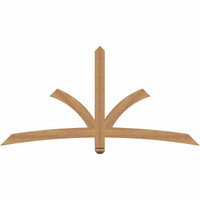 72"W x 36"H x 3 1/2"D x 3 1/2"F, 12/12 Pitch, Davenport Smooth Timber Gable Bracket, Western Red Cedar