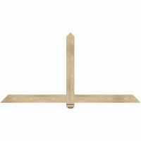 72"W x 36"H x 04"D x 4"F, 12/12 Pitch, Eugene Rough Sawn Timber Gable Bracket, Douglas Fir