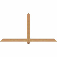72"W x 36"H x 3 1/2"D x 3 1/2"F, 12/12 Pitch, Eugene Smooth Timber Gable Bracket, Western Red Cedar