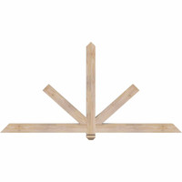 72"W x 36"H x 3 1/2"D x 3 1/2"F, 12/12 Pitch, Kennewick Smooth Timber Gable Bracket, Douglas Fir