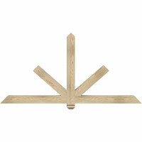 72"W x 36"H x 04"D x 4"F, 12/12 Pitch, Kennewick Rough Sawn Timber Gable Bracket, Douglas Fir