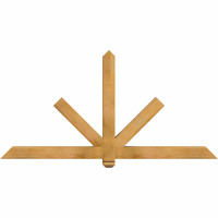 72"W x 36"H x 04"D x 4"F, 12/12 Pitch, Kennewick Rough Sawn Timber Gable Bracket, Western Red Cedar